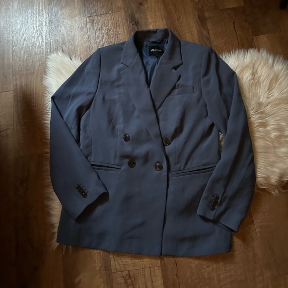 MADEWELL The Rosedale Blazer In Crepe Nighttime - Picture 5 of 10
